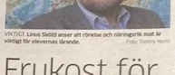 Ur PT:s arkiv: "Frukost till alla skolbarn"