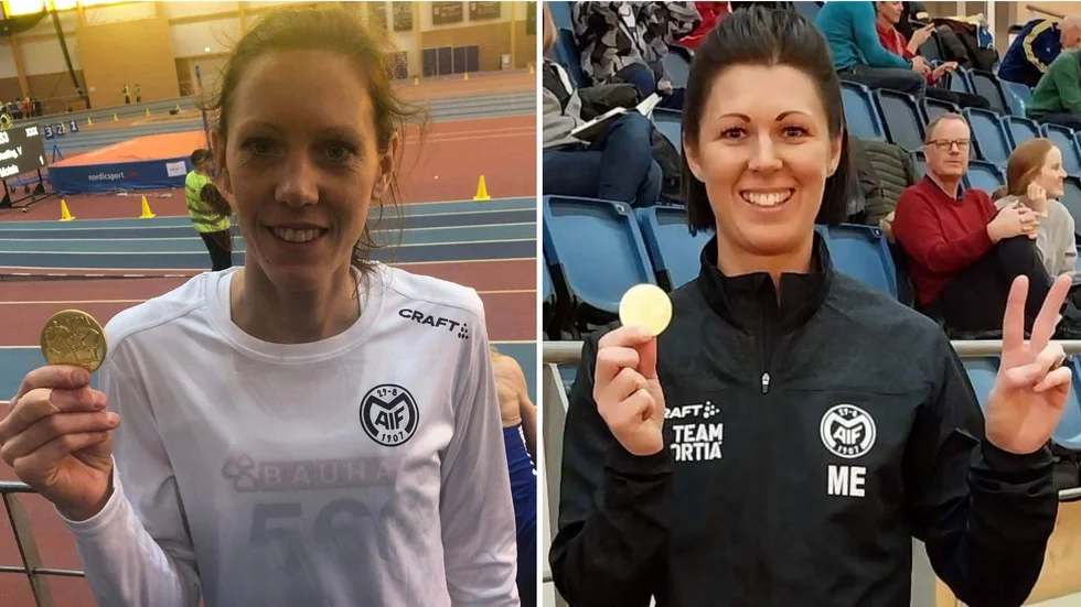 Guldtjejer. Motala AIF:s veteraner Victoria Westling och Martina Efraimsson tog båda guld på veteran-SM i var sin gren i K35.