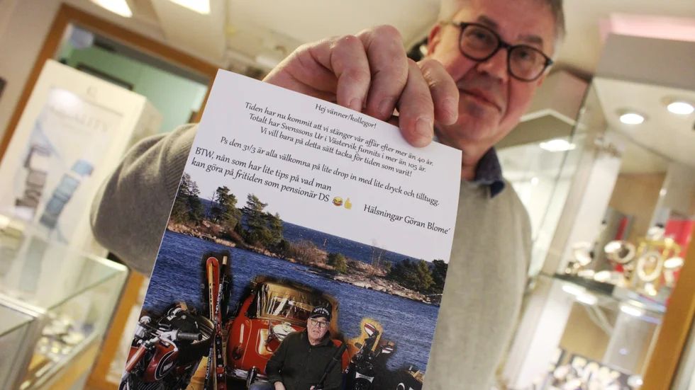 Lite jobb blir det allt, men mer tid till de många fritidsintressena när butiken bommar igen. Nu stänger han snart, och med det går stans näst äldsta butik i graven. Äldst, för den som undrar, är Hultgrens bokhandel.