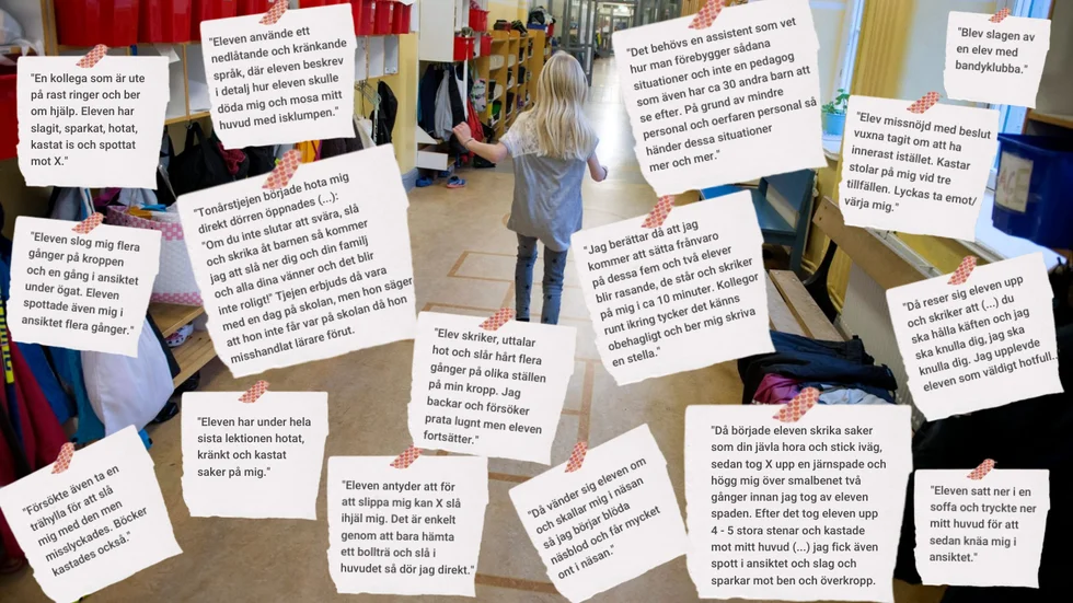 The notes were written by educators in Stella, where they report incidents.