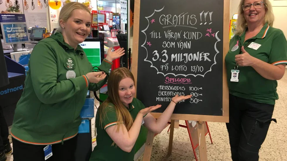 Anna, Marlene och Karin på Stora Coop i Gällivare.
