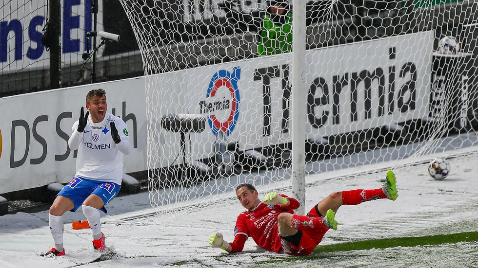 Christoffer Nyman och David Mitov Nilsson från den berömda snömatchen 2021.