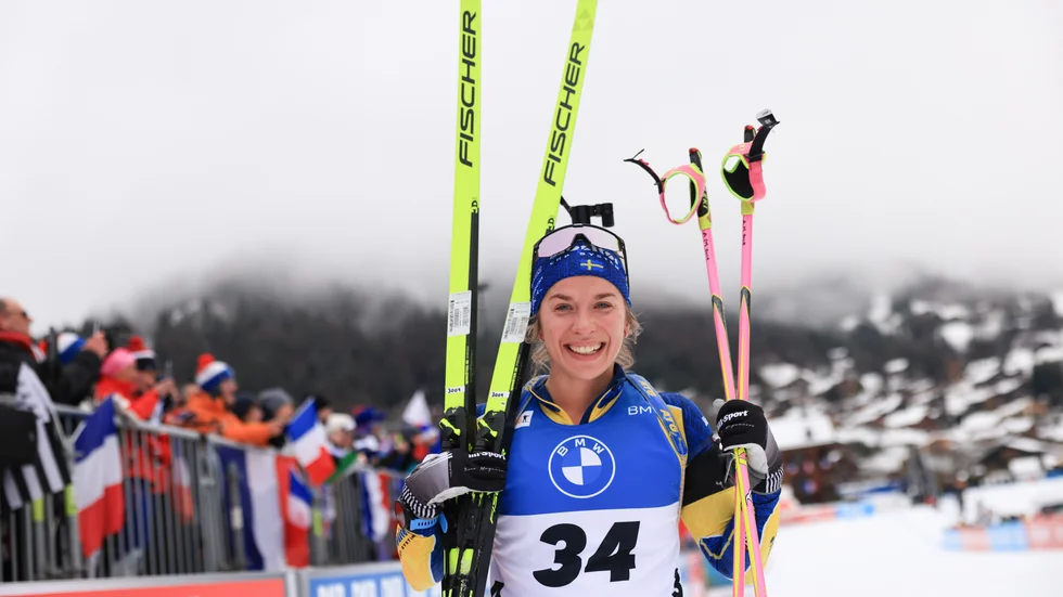 Piteås Anna Magnusson var strålande glad och bäst i världen denna fredag i Frankrike.