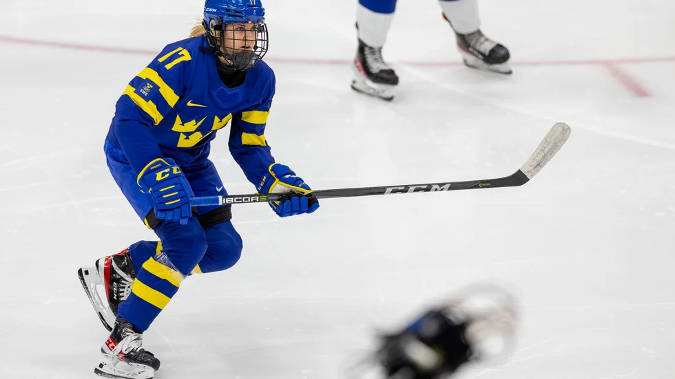 Sofie Lundin gjorde tre poäng när Sverige körde över Tyskland med 4–0 på lördagen. Arkivbild.