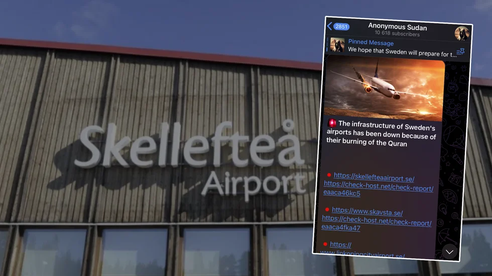 En sudanesisk hackergrupp tar på sig ansvaret för attacken mot Skellefteå Airports hemsida.