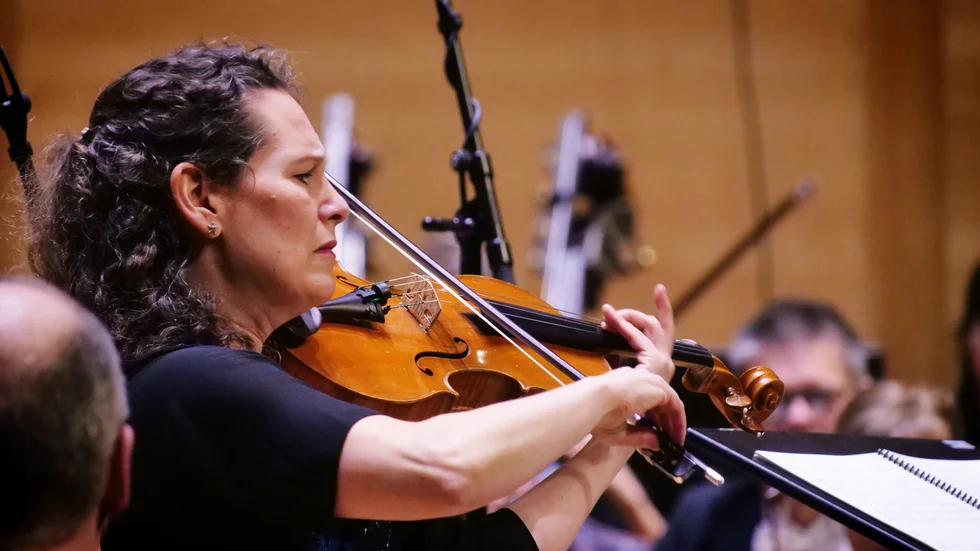 Violinisten Malin Broman fanns redan tankarna när Daniel Börtz skrev sin ”Double Concerto for one”.