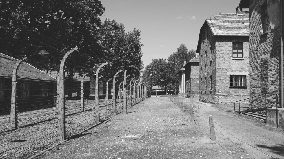 Koncentrationslägret Auschwitz som befriades för 80 år sedan..