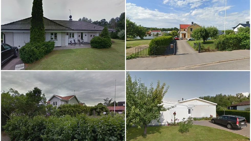 Sjögatan 49, Strandvägen 29, Norra Kanalvägen 15 och Vallmogatan 5