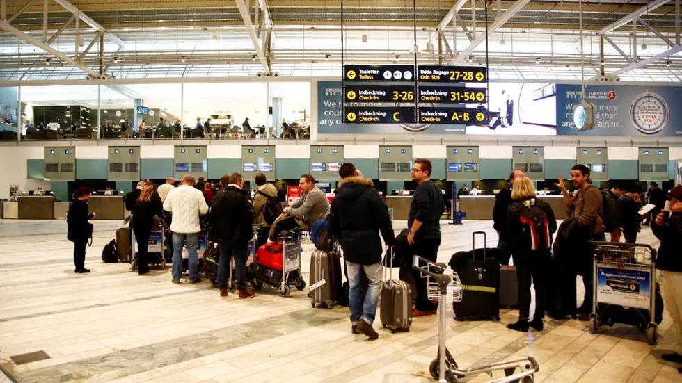 Bomhot. Här på Landvetter befann sig Borås Basket när ett plan blev bombhotat.