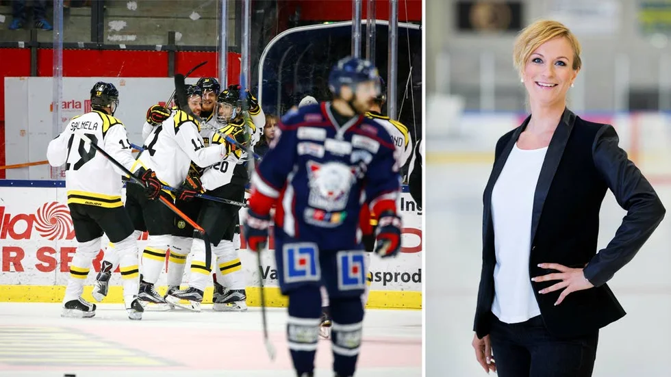 Lena Sundqvist kommenterade matchen mellan Linköping och Brynäs.