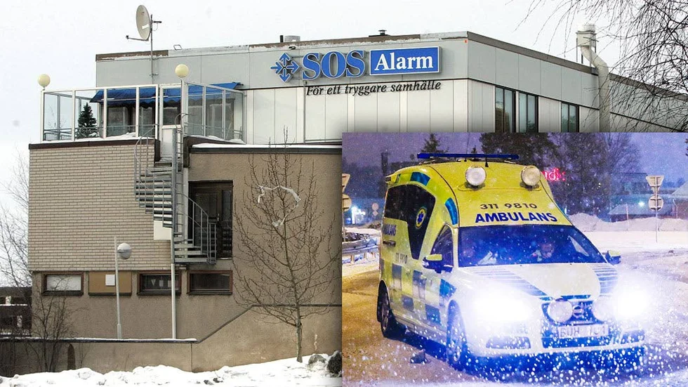 KÖRDE FEL. Ambulansen körde till fel gruva. På grund av riktnumret från LKAB:s växel. Det visar SOS alarms utredning (bilden är ett montage).