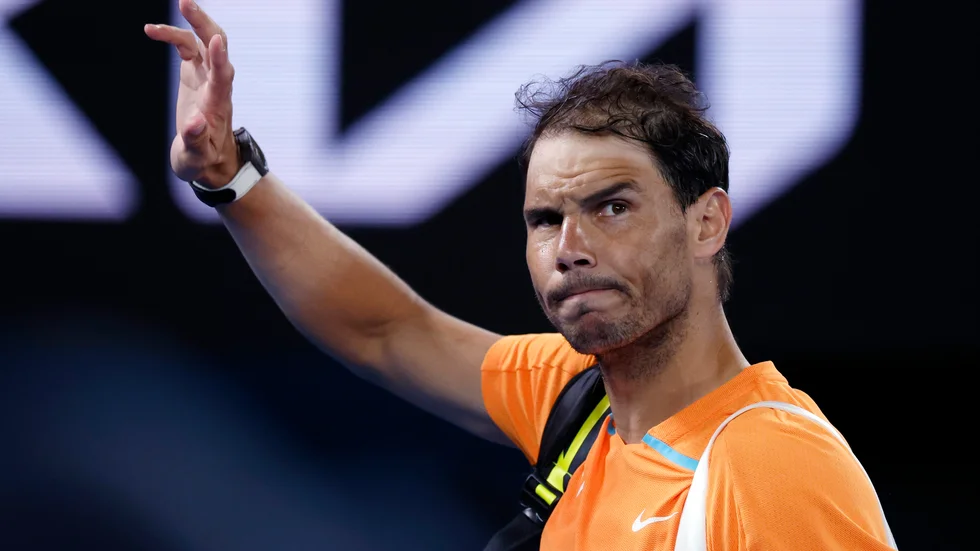 Rafael Nadal efter förlusten mot amerikanen Mackenzie McDonald i Australian Open häromdagen.