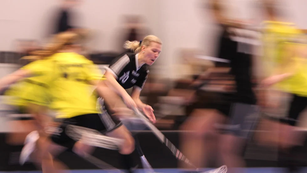 Linnéa Bjerregaard i full fart.