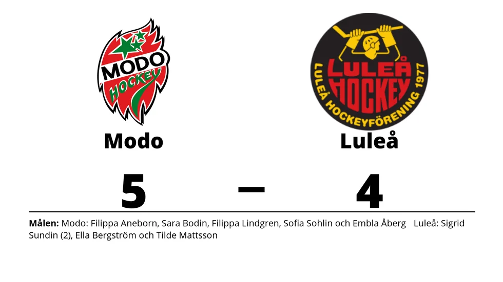 Modo Hockey vann mot Luleå/MSSK
