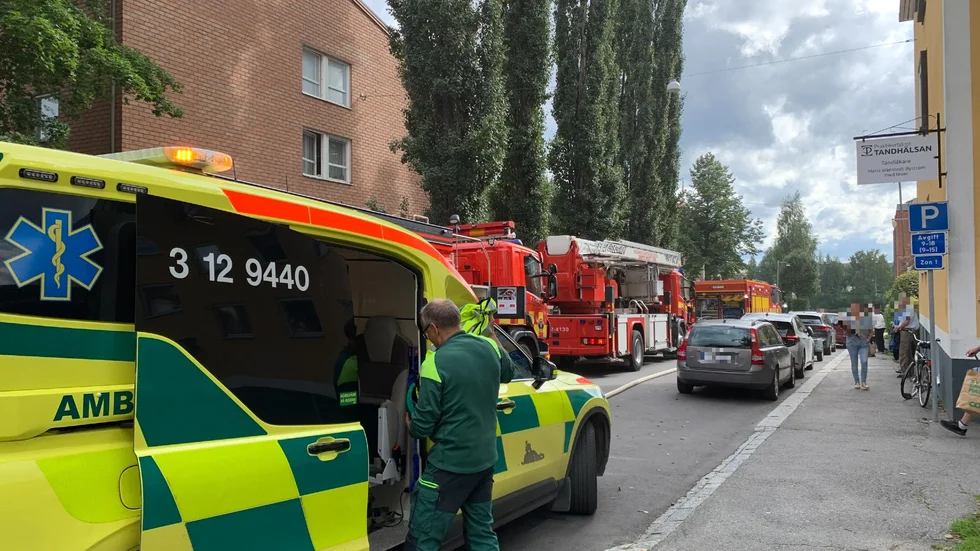 Ambulansen som larmades ut har kunnat vända tillbaka tom