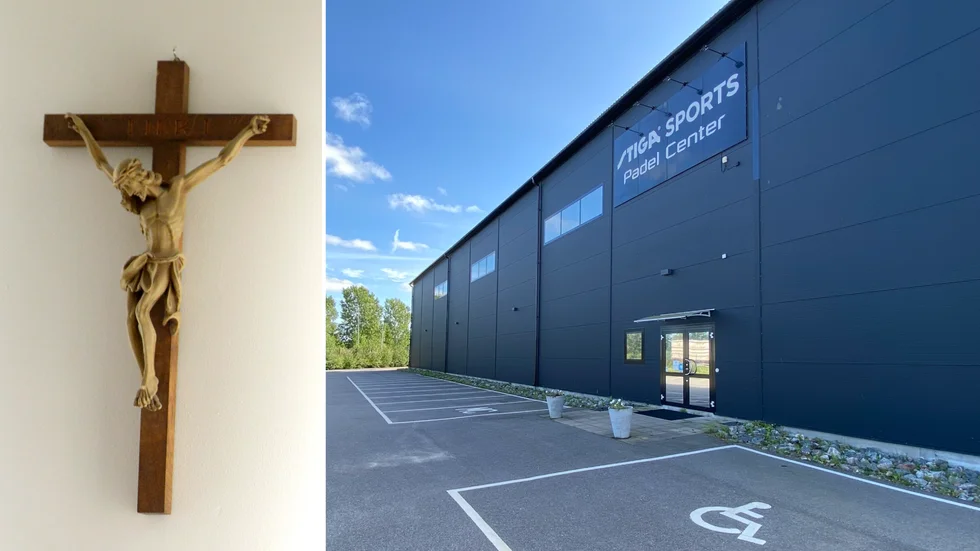 Stockholms katolska stift vill köpa padelhallen vid Folkestaleden och göra om byggnaden till en kyrka.