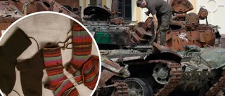 Stickade sockar till de ukrainska soldaterna som kämpar
