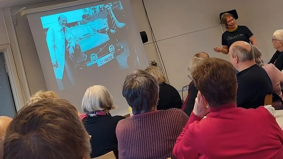 Gunnar Westergren berättade om några av händelserna i Pite älvdal som han varit med och bevakat när han arbetade som fotograf.