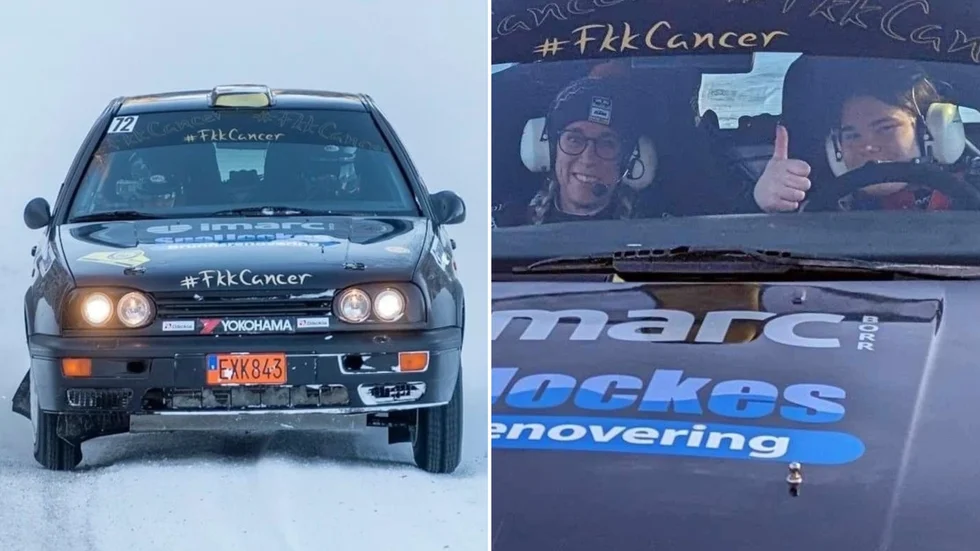 Madicken Swärdh med codrivern Maria Nyqvist.
