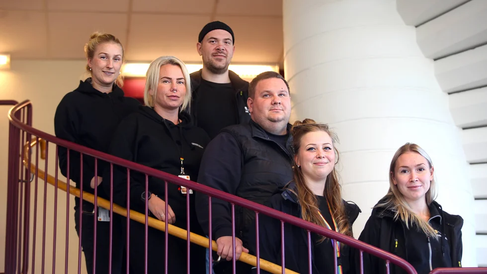 Sandra Blohm, Rohbin Jansson, Jennifer Eklund, Robin Safar, Lina Klaar Göransson och Ebba Linnarud arbetar med unga i Strängnäs och får alltid ett trevligt bemötande från ungdomarna.