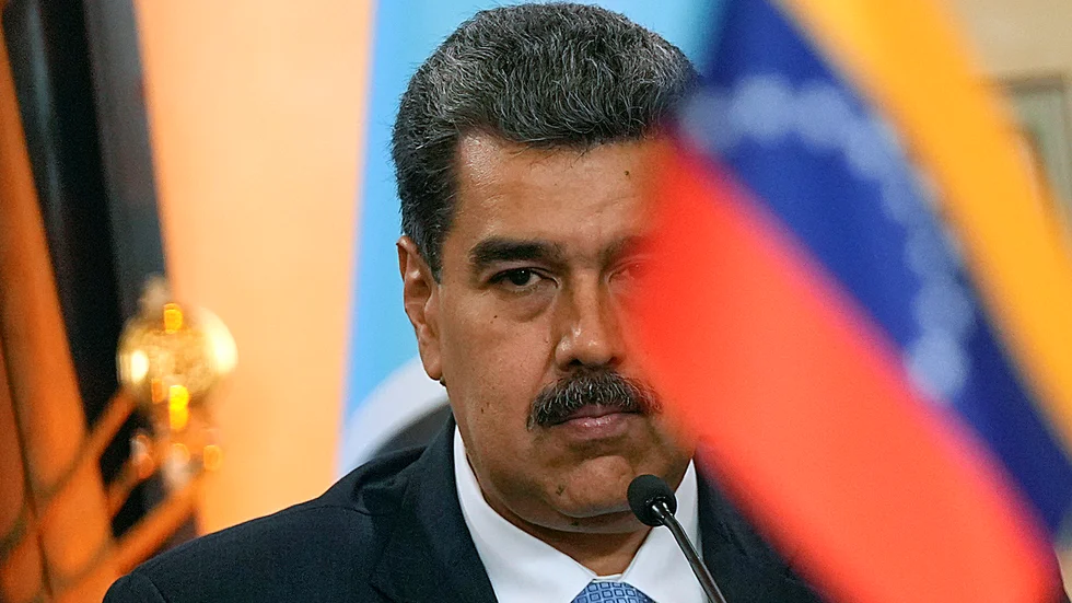 Venezuelas ledare Nicolás Maduro vill ha folkligt stöd för sina uttalade anspråk på en stor del av grannlandet Guyana. Arkivbild.