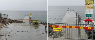 Medarbetare halkade och ramlade i – bryggan avspärrad