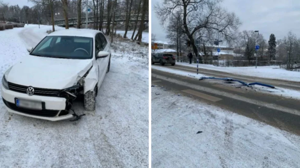 Trafikolyckan inträffade på Fyrisvallsbron i Uppsala.