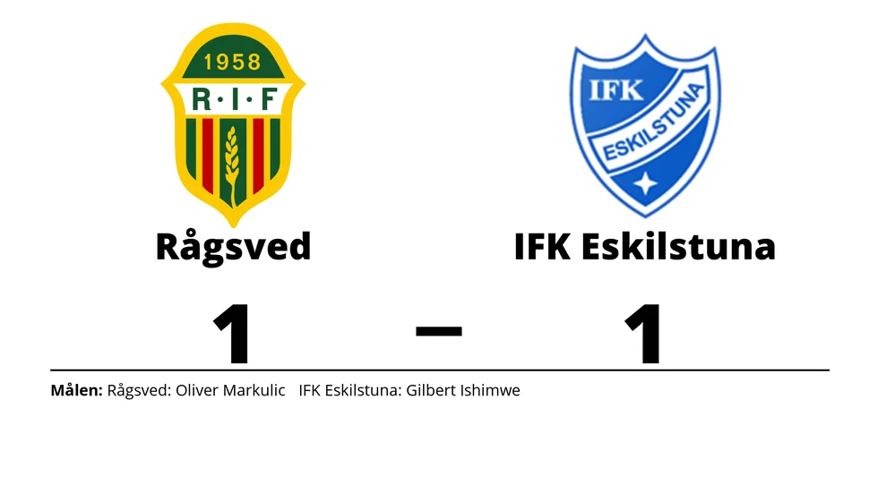 Rågsveds IF spelade lika mot IFK Eskilstuna