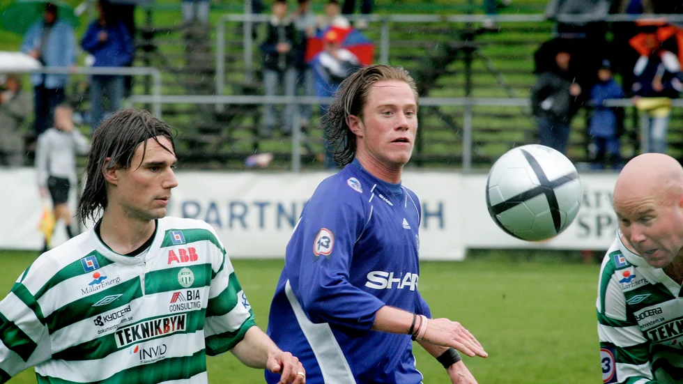 Tommy Thelin i ÅFF-tröjan i en match mot Västerås SK 2005. 