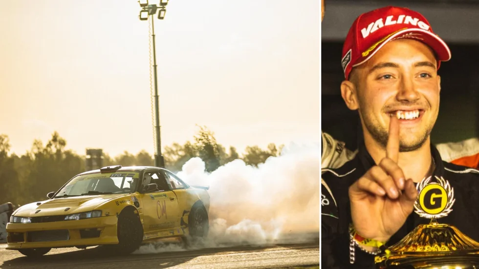 23-årige katrineholmaren Alfred Grindberg kan numera titulera sig skandinavisk mästare i drifting. 