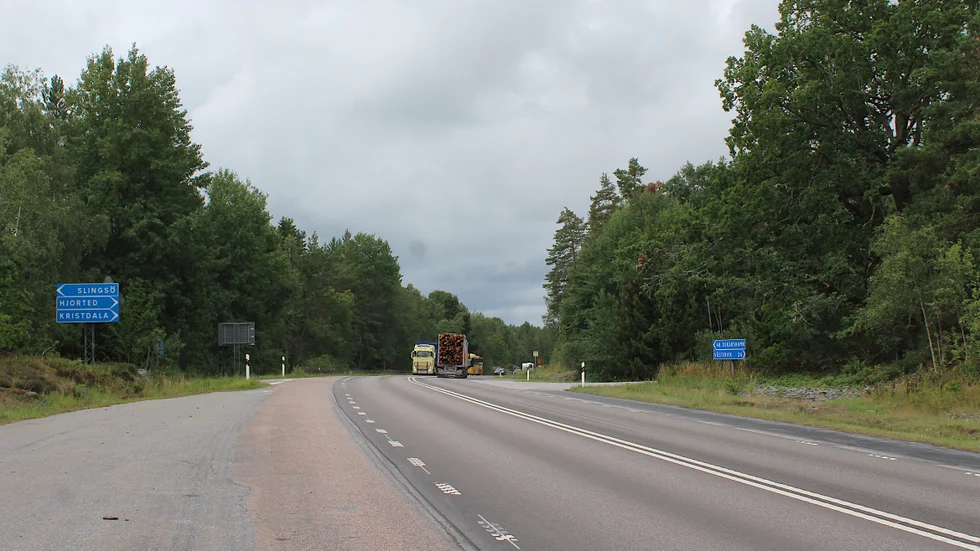 Det var på E22 i höjd med Hjorted som mannen stoppades.