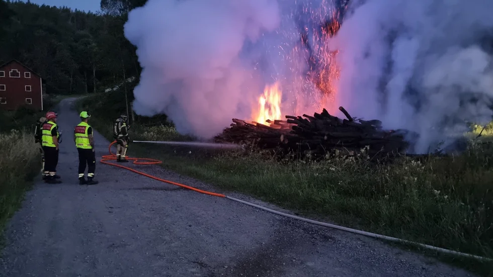 Brand i Hultsbruk.