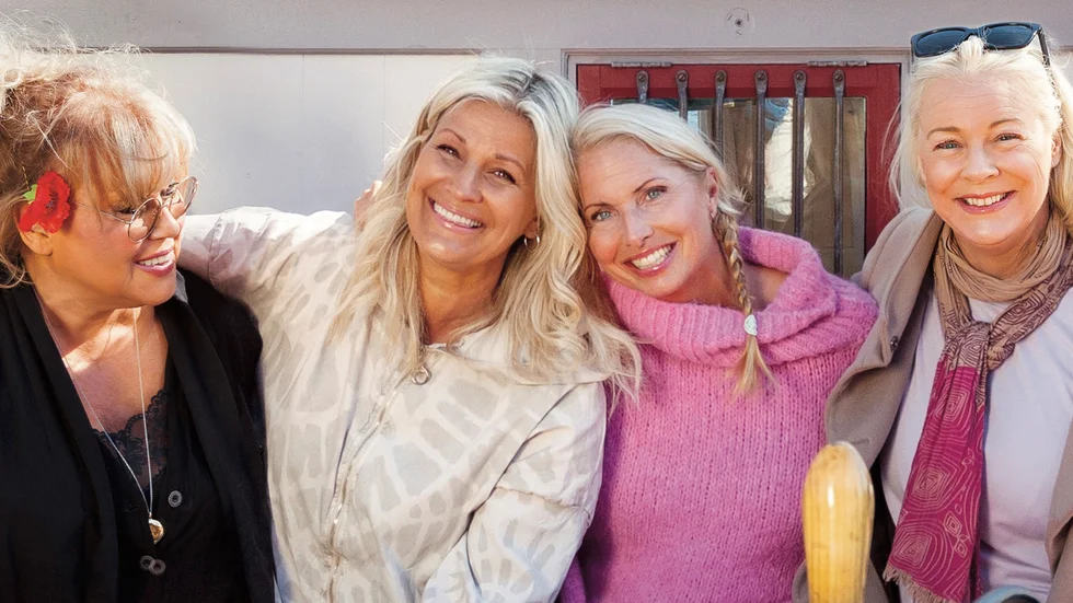 Marie Nilsson Lind, Tina Ahlin, Viktoria Tolstoy och Malena Ernman på båten under Skärgårdsturnén som återigen kör i gång efter ett års uppehåll under pandemin.