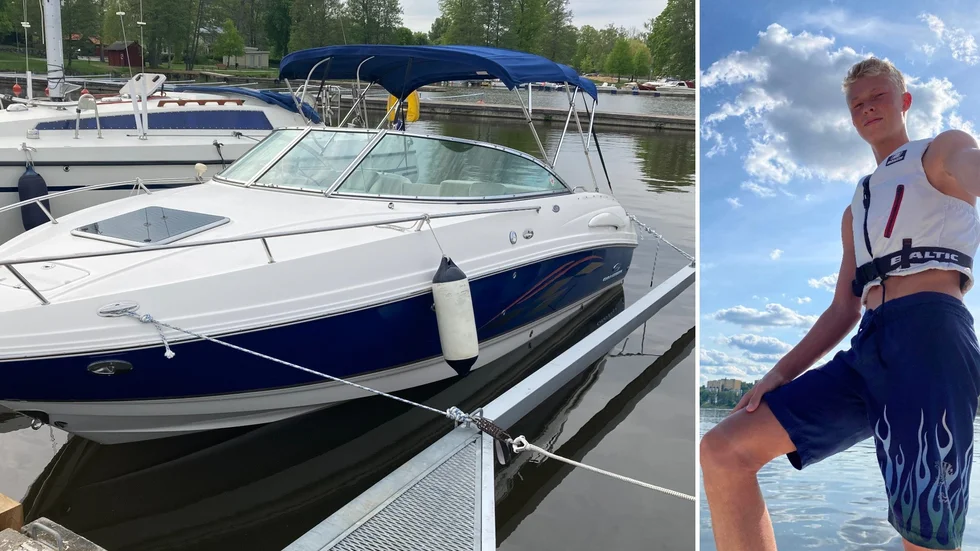 Pontus Södergren var den som upptäckte stölden i Nabbviken i fredags eftermiddag. Fyra dagar senare återfanns familjens motorbåt av märket Chaparral söder om Stockholm.