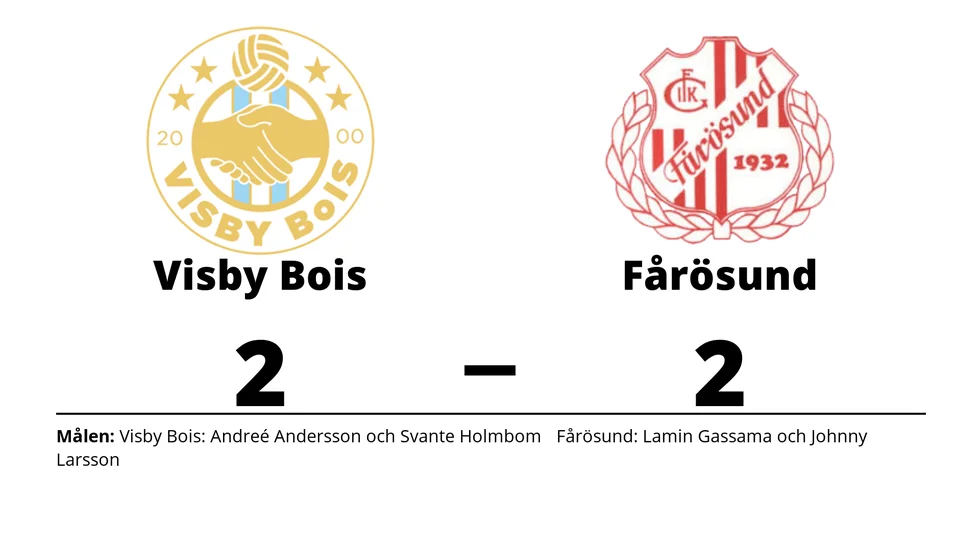 Visby BoIS spelade lika mot Fårösund GoIK
