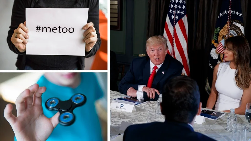 Fidget spinner, metoo och Trumps "fake news" finns alla med på listan över nyord.