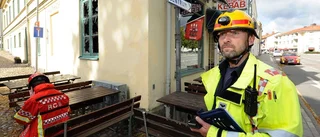 Svart rök från flerfamiljshus