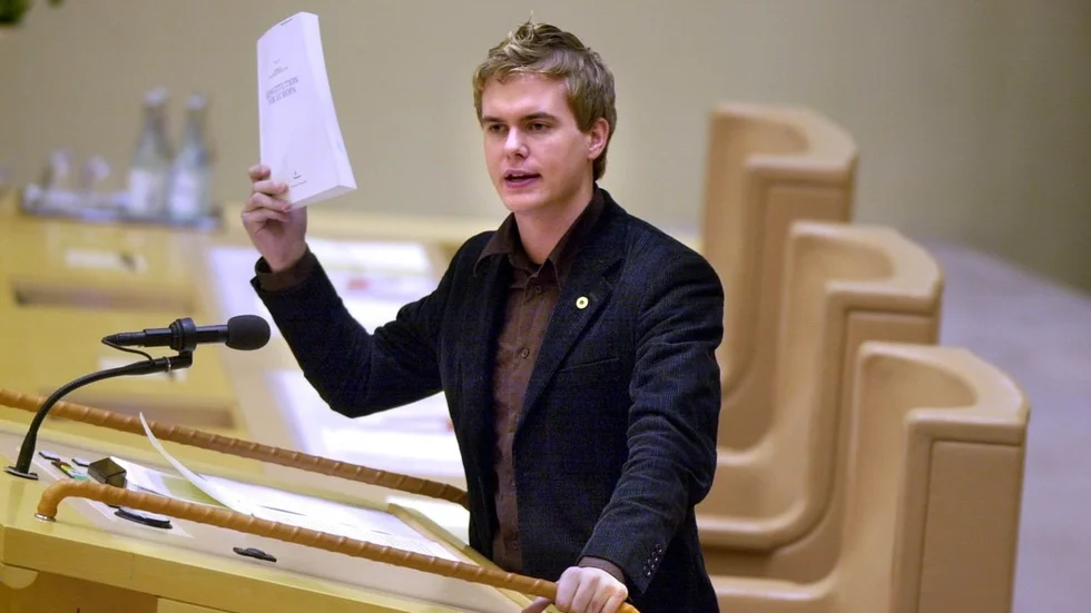 Gustav Fridolin under sin första mandatperiod i riksdagen, 2002-2006.