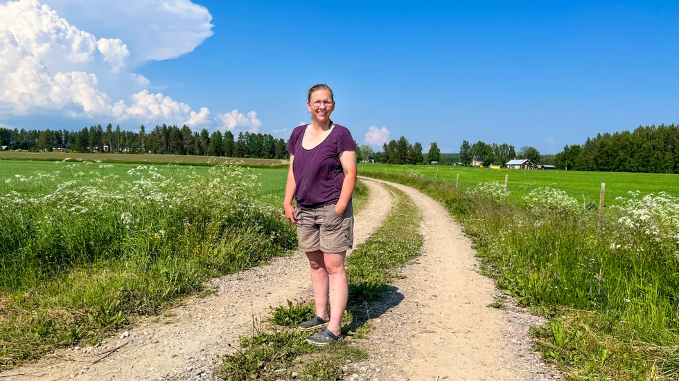 

Det varma och soliga vädret skapar bra skördar, vilket är viktigt i en miljö där höga kostnader slår hårt mot bönderna. Jordbrukaren Tanya Hultman är nöjd över sommarens första skörd. "Skörden är otroligt viktig för att vi ska kunna utfodra våra djur", säger hon.