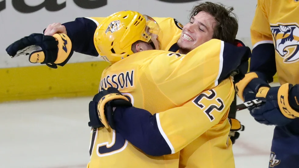 Viktor Arvidsson och Kevin Fiala återförenas. 