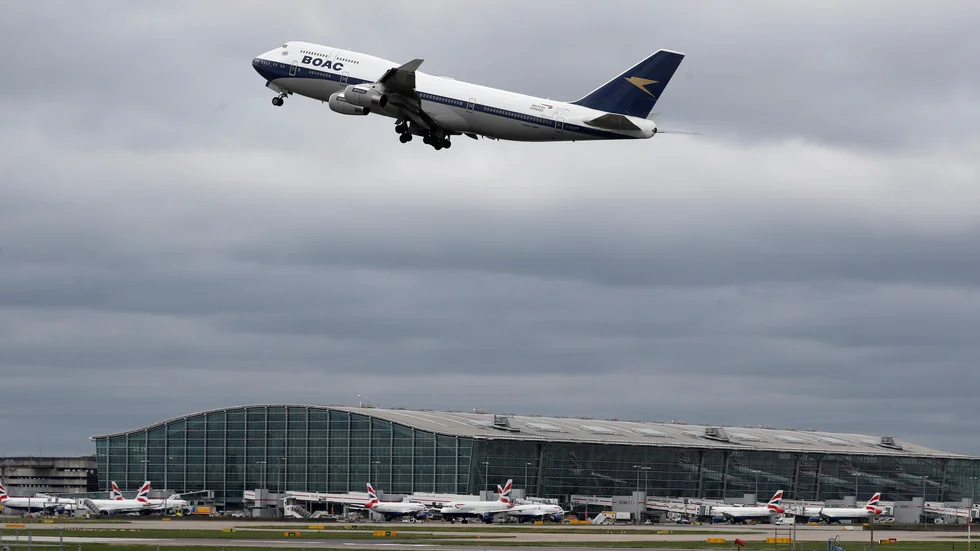 Ett British Airways-flygplan lyfter från Heathrow. Arkivbild.