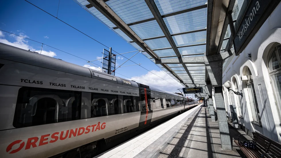 Ett signalfel gör att inga tåg kan åka mellan Sverige och Danmark. Arkivbild.