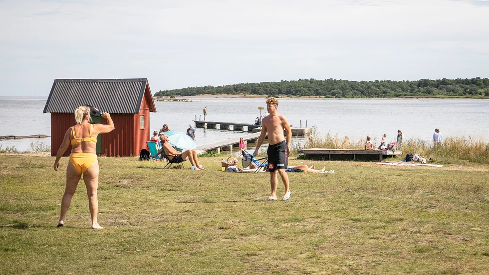 Stranden i Katthammarsvik.