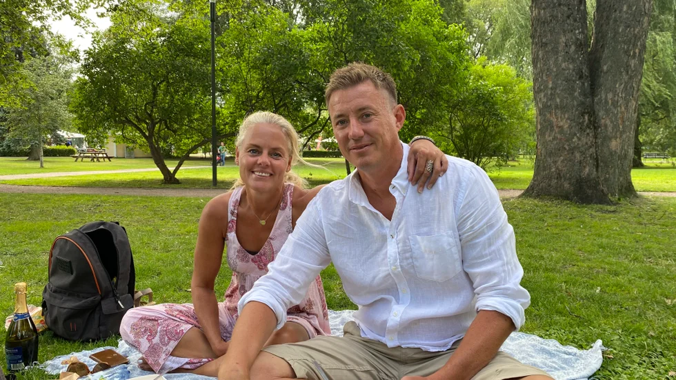 Åsa och Samuel Green såg fram emot Mauro Scoccos spelning i Parksnäckan.