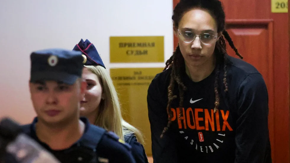 Brittney Griner under onsdagens rättegång.
