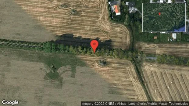 Stopp på väg 727 på grund av trafikolycka med en personbil