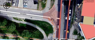 Gata stängs av i centrala Skellefteå