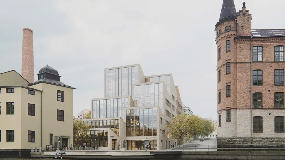 Kopparhammaren, ny byggnad, skiss