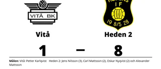Heden 2 har fyra raka segrar - vann mot Vitå med 8-1