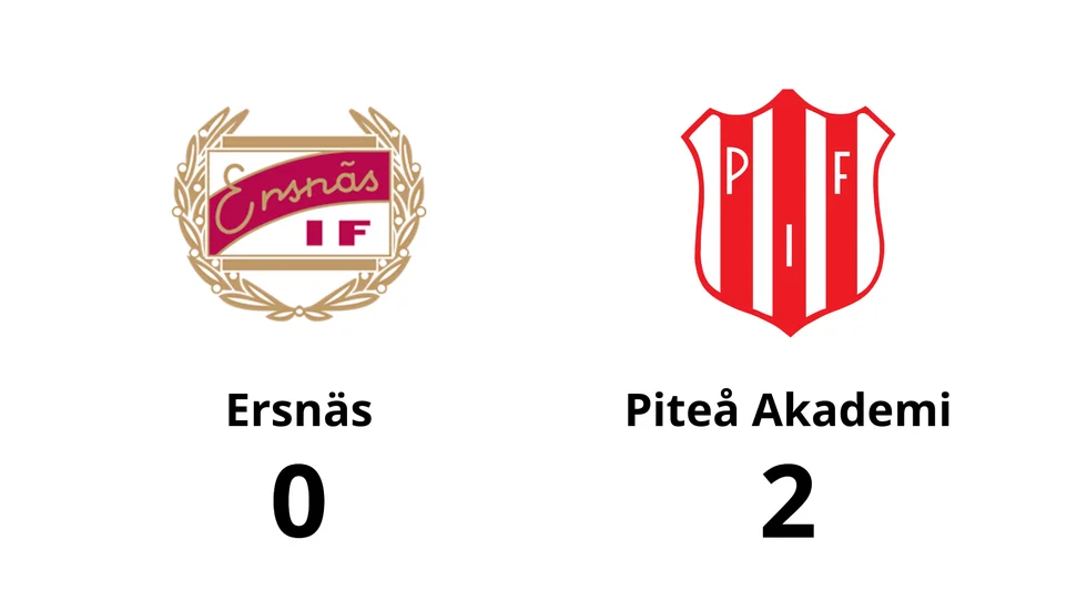 Ersnäs IF förlorade mot Piteå Akademi